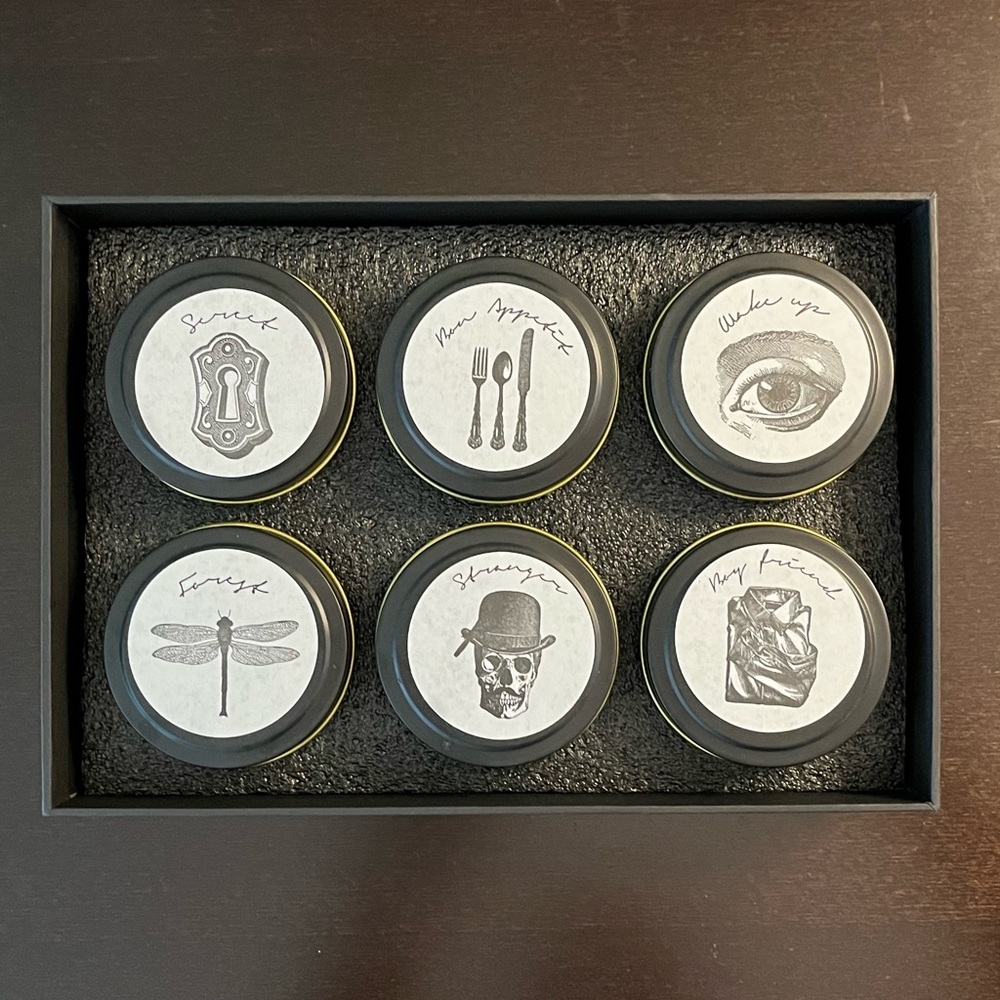 Set of 6 candles in gift box